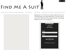 Tablet Screenshot of findmeasuit.com
